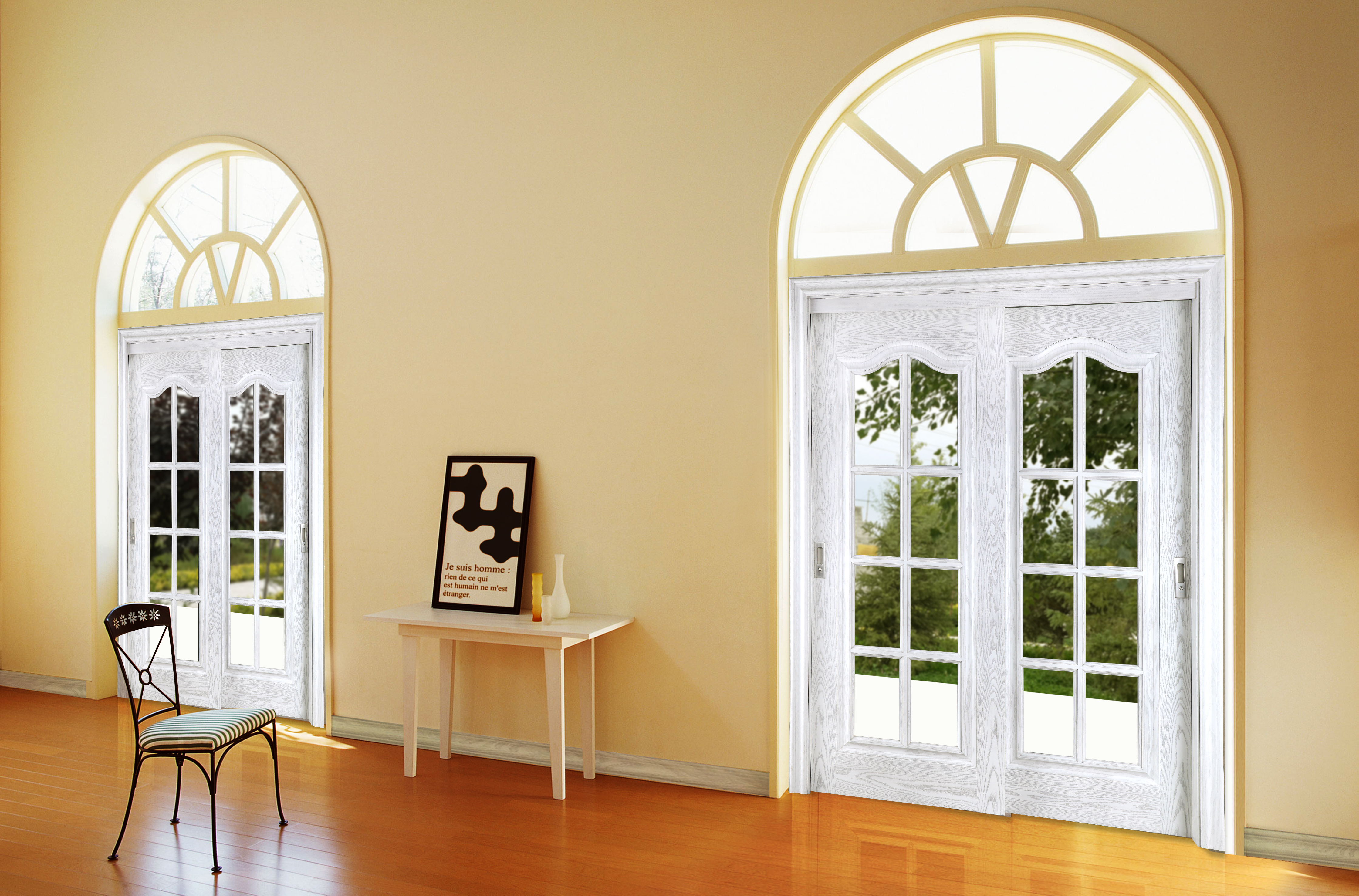 大自然推拉木门(ms-305混油/白色封闭)